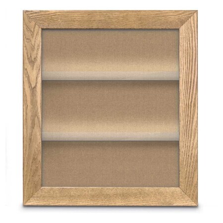 United Visual Products Outdoor Enclosed Combo Board, 42"x32", Blk Frame/Blk Porc & Dark Spruce UVCB4232ODB-BLKPORC-DRKSPR